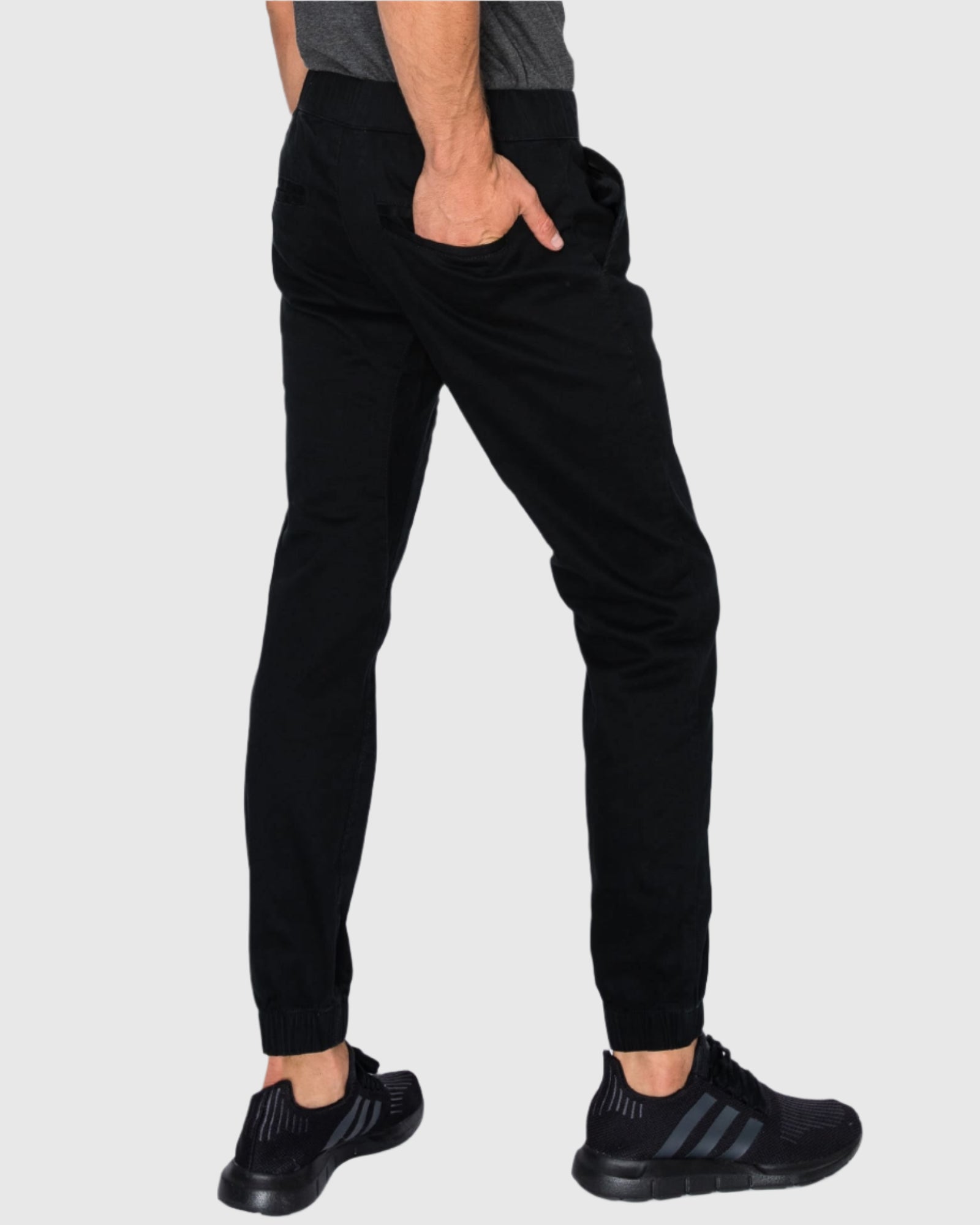 MEN'S CLAYTON TWILL STRETCH JOGGERS back view