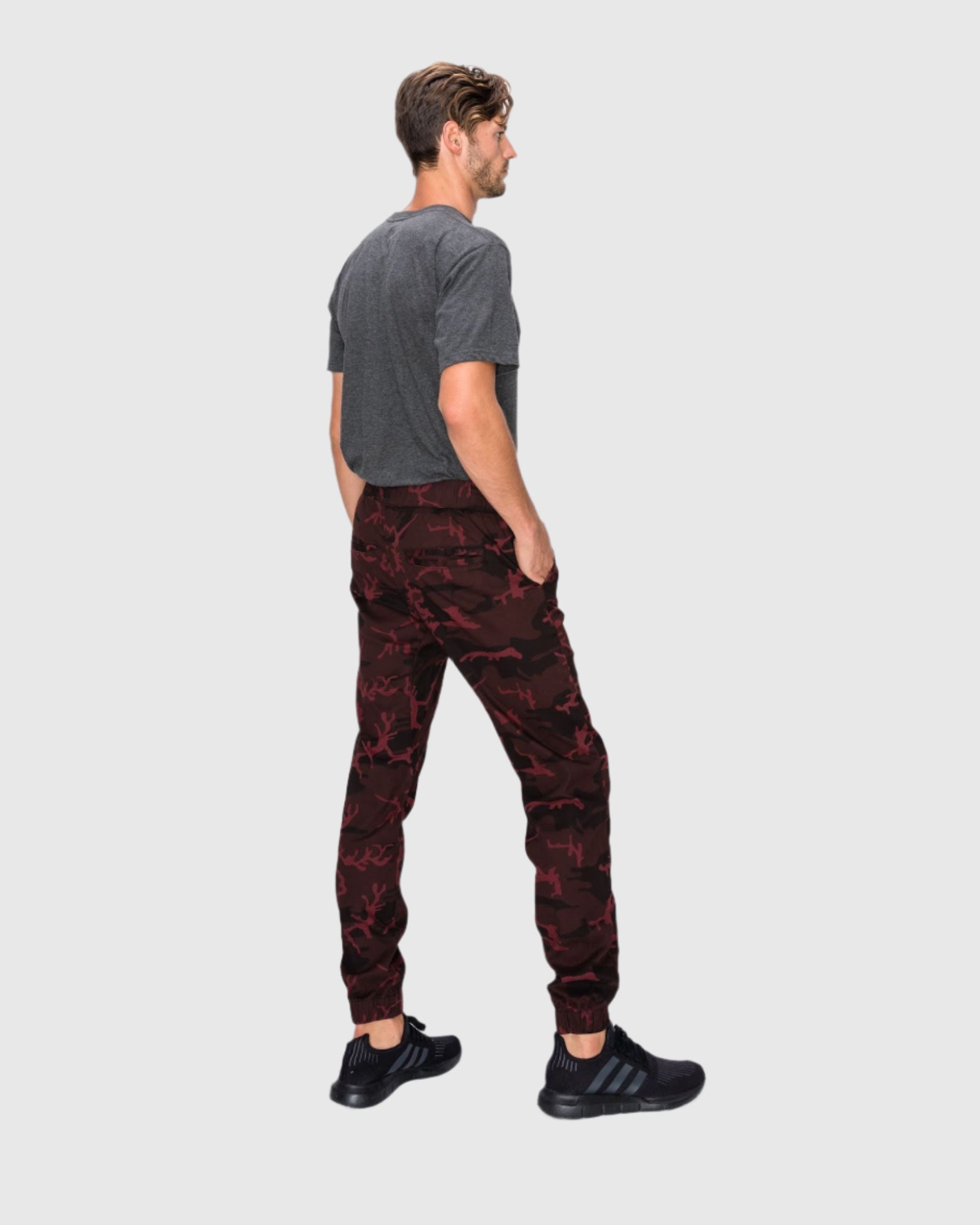 MEN'S CLAYTON TWILL STRETCH JOGGERS back view