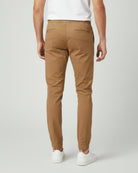 Men's dull gold printed knit joggers RYB1170 back view with tapered fit